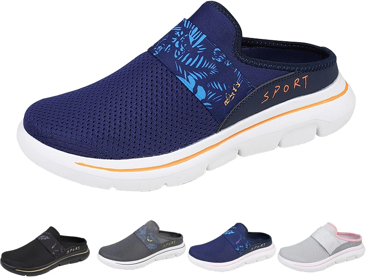 Mules for Women 2025 Backless Walking Sneakers Running Shoes for Women Comfort Slip On Shoes Casual Black Sneakers Tennis Shoe Loafers Casual Slip On