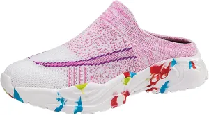 Mules for Women 2025 Backless Walking Sneakers Running Shoes for Women Jogging Women's Casual Shoes Women's Fashion Sneakers Slip On Tennis Shoe White Loafers
