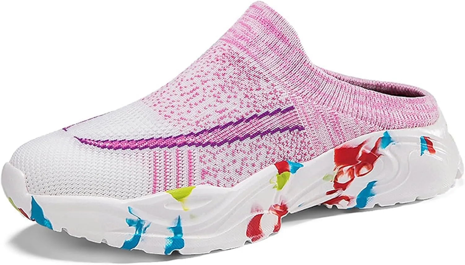 Mules for Women 2025 Backless Walking Sneakers Running Shoes for Women Jogging Women's Casual Shoes Women's Fashion Sneakers Slip On Tennis Shoe White Loafers