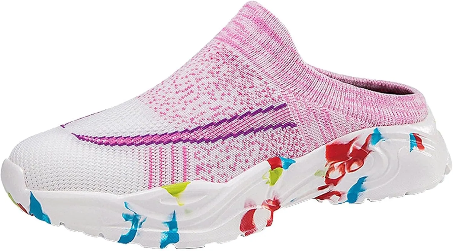 Mules for Women 2025 Backless Walking Sneakers Running Shoes for Women Jogging Women's Casual Shoes Women's Fashion Sneakers Slip On Tennis Shoe White Loafers