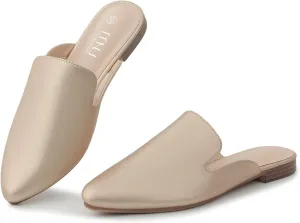 MUSSHOE Mules for Women Flats Comfortable Pointed Toe Women Mules