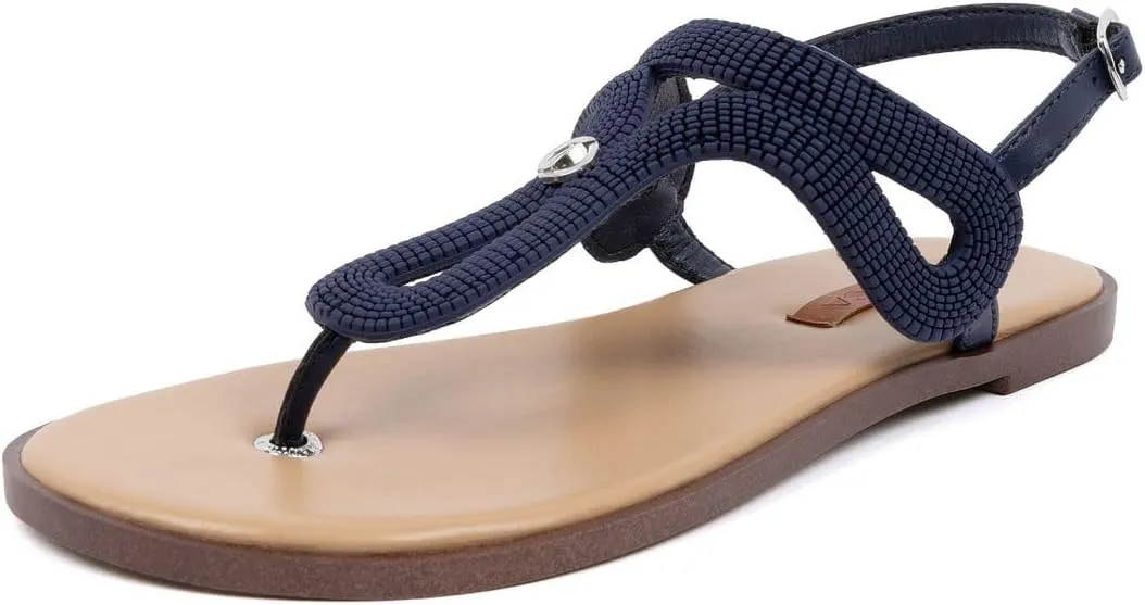 Nautica Women’s Flat Sandals – Comfortable Thong Style with Adjustable Back Strap for Casual Summer Outfits, Beach, or Travel