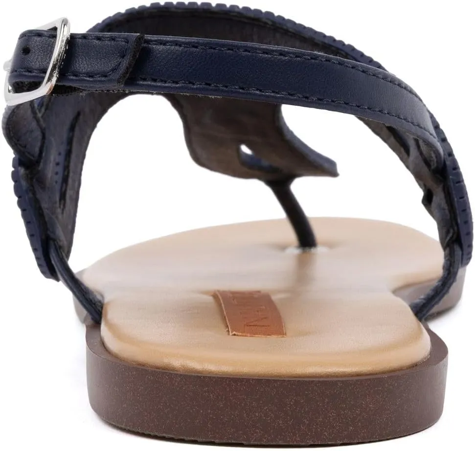 Nautica Women’s Flat Sandals – Comfortable Thong Style with Adjustable Back Strap for Casual Summer Outfits, Beach, or Travel