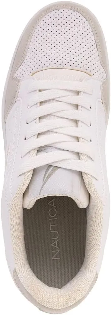 Nautica Women’s Lace-Up Fashion Sneakers – Low-Top Casual Walking & Tennis Shoes with Platform or Regular Heel