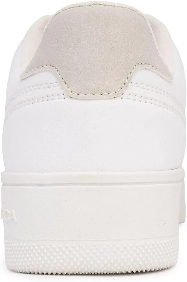Nautica Women’s Lace-Up Fashion Sneakers – Low-Top Casual Walking & Tennis Shoes with Platform or Regular Heel
