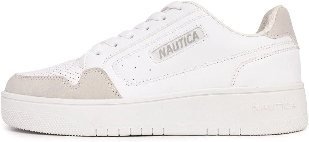 Nautica Women’s Lace-Up Fashion Sneakers – Low-Top Casual Walking & Tennis Shoes with Platform or Regular Heel