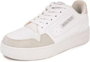 Nautica Women’s Lace-Up Fashion Sneakers – Low-Top Casual Walking & Tennis Shoes with Platform or Regular Heel