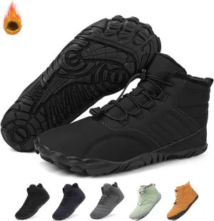 New Winter Glacia Barefoot Shoes, 2025 Barefoot Shoes for Men Women Wide Feet Waterproof Non-Slip Warm Walking Shoes