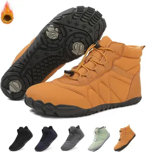 New Winter Glacia Barefoot Shoes, 2025 Barefoot Shoes for Men Women Wide Feet Waterproof Non-Slip Warm Walking Shoes
