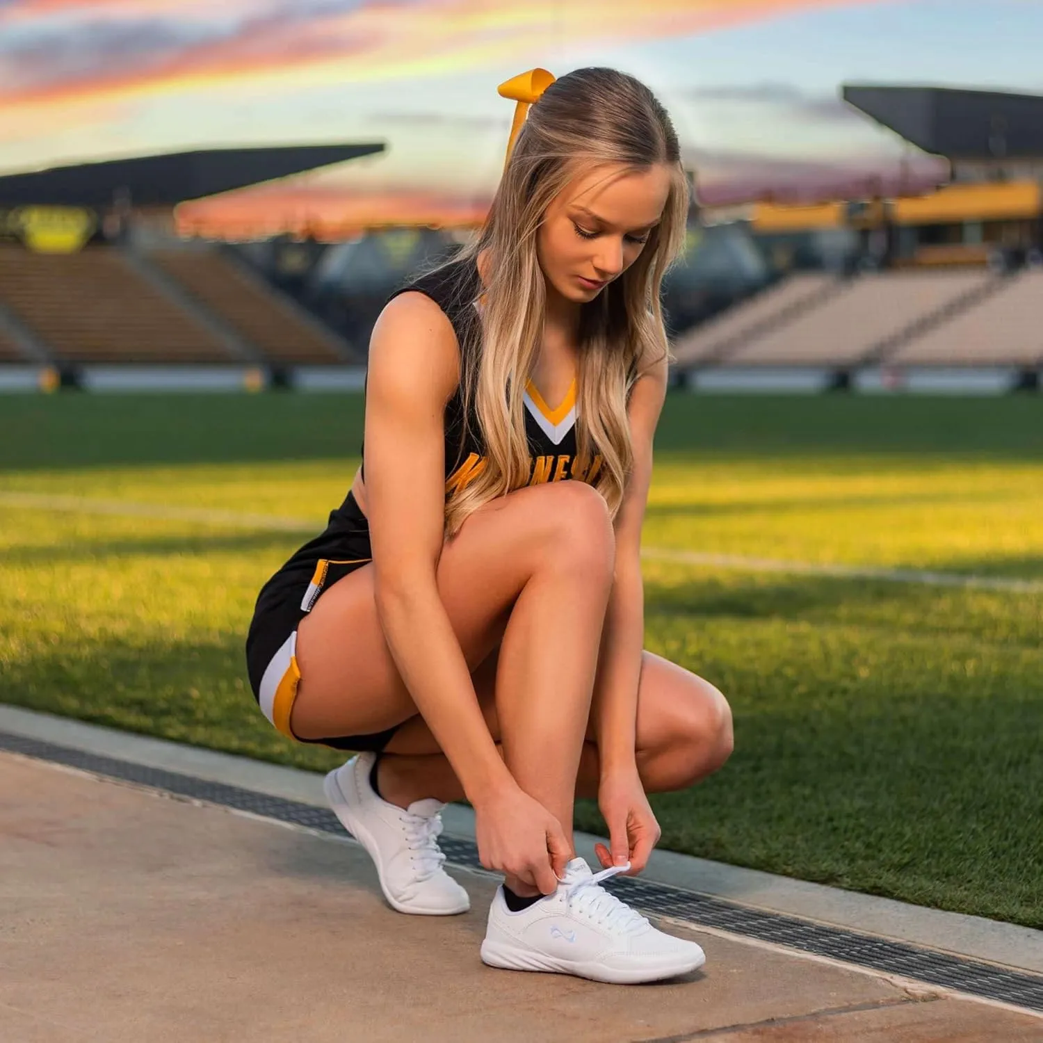 Nfinity Women's Premium Sneakers - Breathable Cheer Shoes, Lightweight & Flexible - Memory Foam Insole for Superior Comfort - Fearless Athletic Shoes