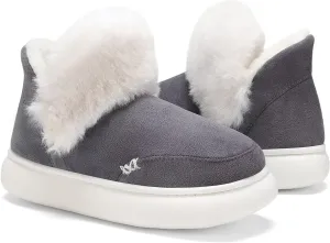 NineCiFun Women's Suede Bootie Slippers Warm Fuzzy Slippers with Faux Fur Lining Cozy Memory Foam Indoor House Shoes