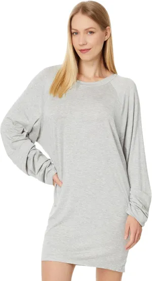 Norma Kamali Women's Oversized Raglan Sleeve Mini Dress