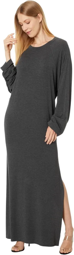 Norma Kamali Women's Oversized Raglan Sleeve Side Slit Gown