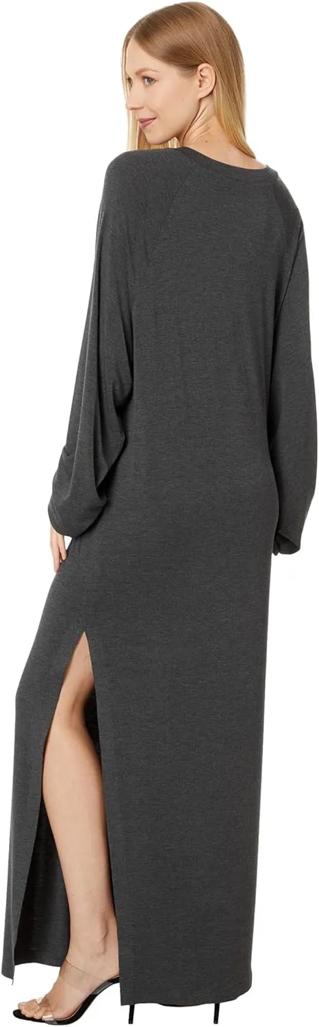 Norma Kamali Women's Oversized Raglan Sleeve Side Slit Gown