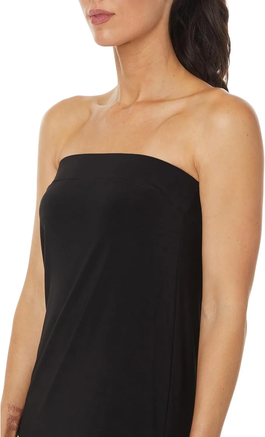 Norma Kamali Women's Strapless Tailored Side Slit Gown