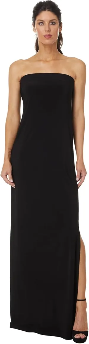 Norma Kamali Women's Strapless Tailored Side Slit Gown