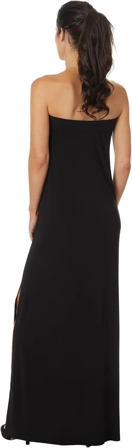 Norma Kamali Women's Strapless Tailored Side Slit Gown