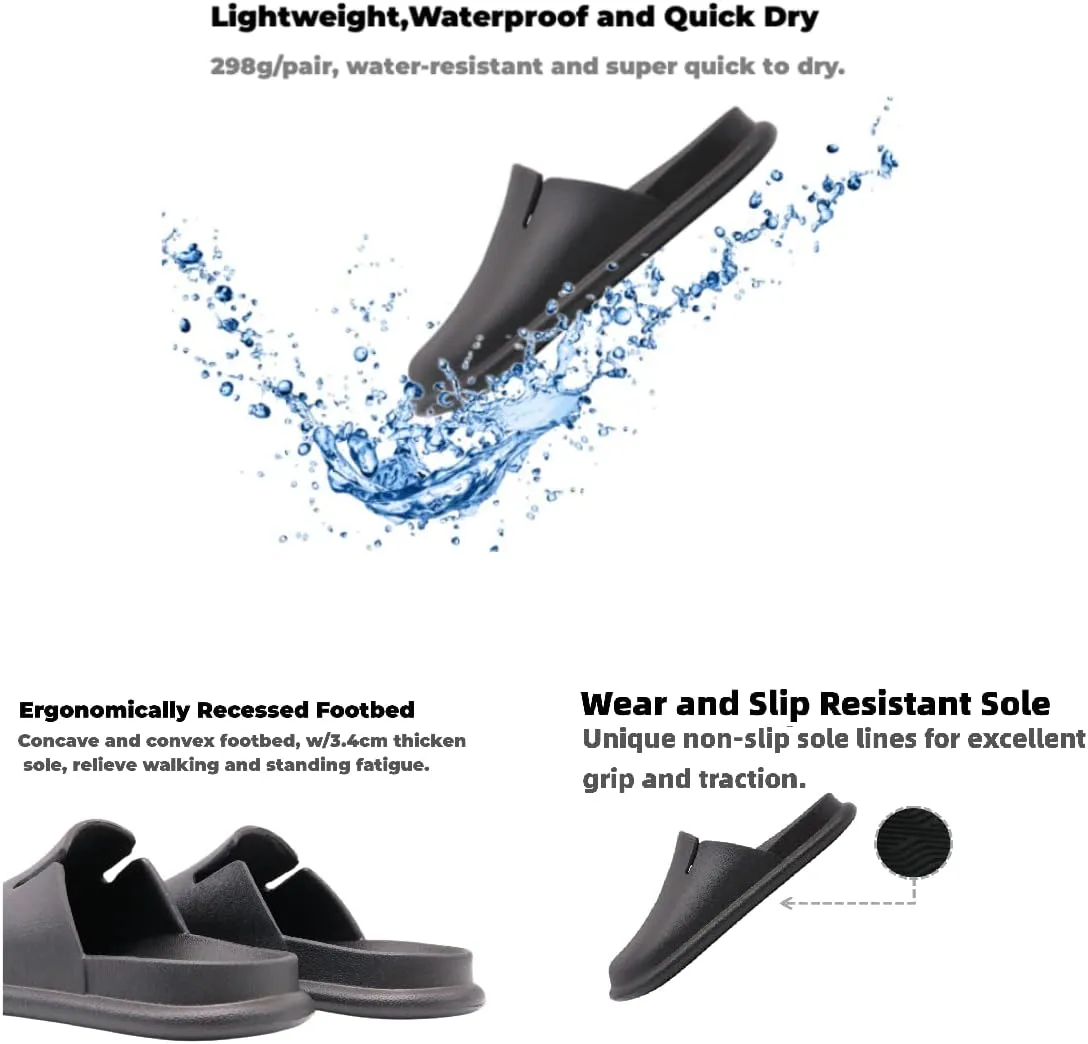 Oneniao EVA Garden Clogs for Men Women Wide Toe Flat Mules Comfy Rubber Clogs Casual Slippers Hospital Kitchen Work Shoes Couples Mules & Clogs