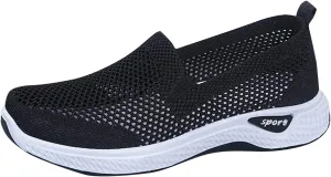 Orthopedic Casual Sneakers for Women Slip On Walking Shoes with Arch Support Comfortable Loafers Plantar Fasciitis Relief Foot Heel Pain Diabetic