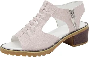 Orthopedic Sandals for Women Casual Fish Mouth WedgeSandals Peep Toe Cutout Zipper Chunky Heeled Sandal Thick Sole Wedge Slippers Comfortable Platform Slip On Shoes