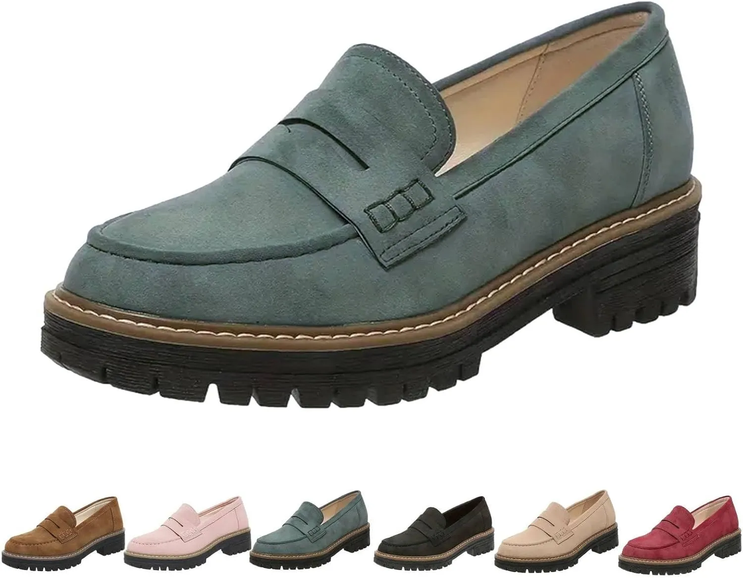 Orthoture Platform Loafers for Women Platform Loafers, Orthoture Womens and Mens Shoes, Round Toe Flats Walking Shoe, Platform Loafers
