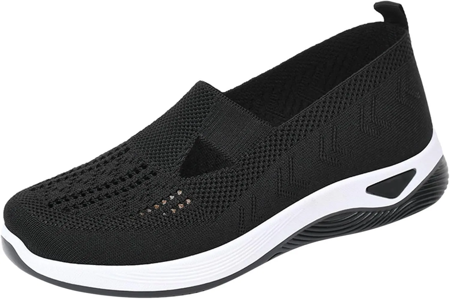 Orthowalk Shoes for Women Orthopedic Arch Support Woven Mesh Breathable Soft Sneakers Slip On Wide Diabetic Footwear