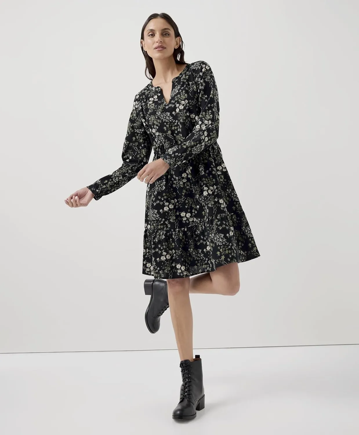 Pact Organic Cotton Women's Lightweight Tiered Dress