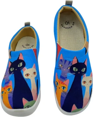 Painted Art Shoes Women's Travel Shoes Slip On Loafers CanvasLightweight Comfort Fashion Soft Walking Shoes