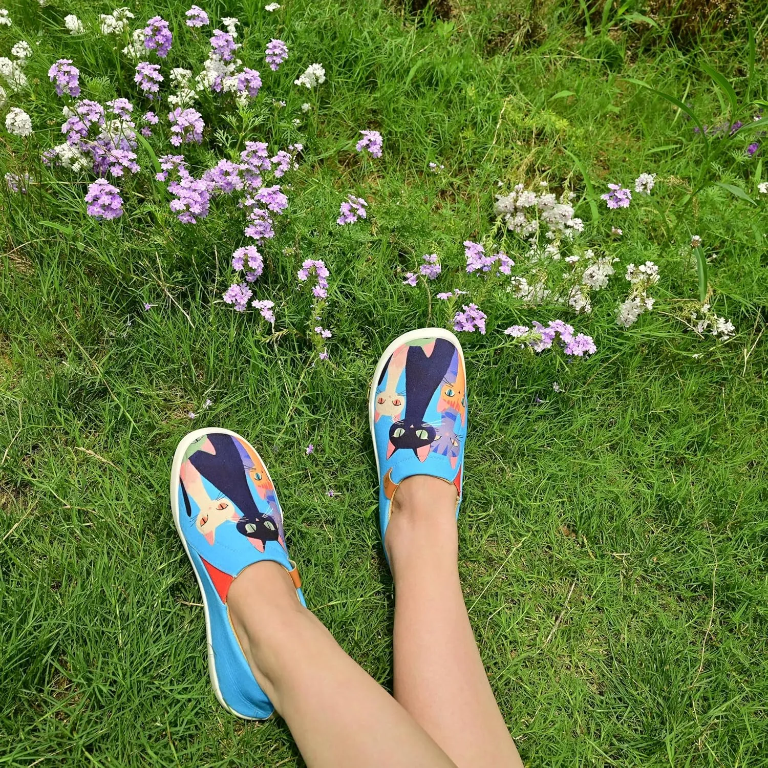 Painted Art Shoes Women's Travel Shoes Slip On Loafers CanvasLightweight Comfort Fashion Soft Walking Shoes