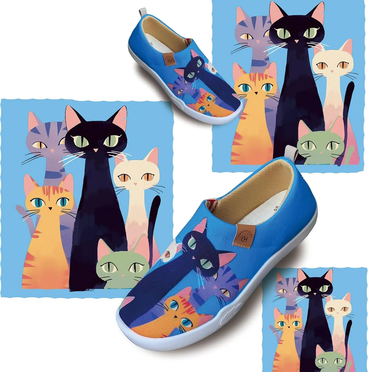 Painted Art Shoes Women's Travel Shoes Slip On Loafers CanvasLightweight Comfort Fashion Soft Walking Shoes