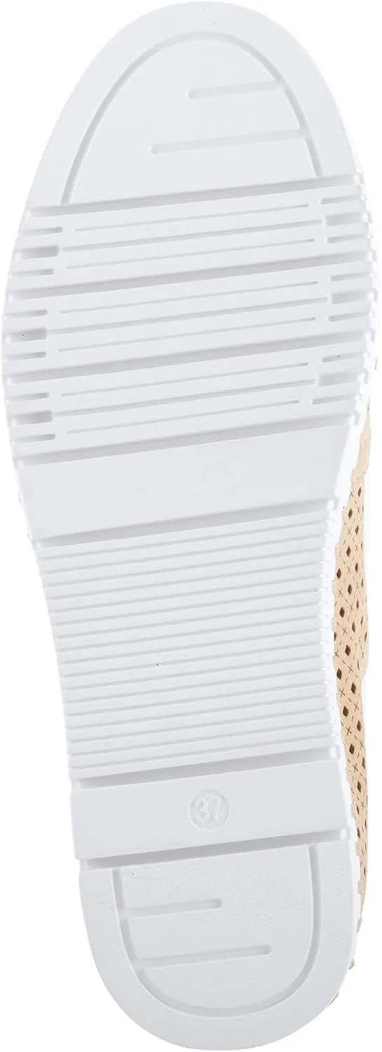 PATRIZIA Surfie Women's Slip-On Shoes – Perforated Microfiber with Leather Insole, Flexible Rubber Sole, and 1" Heel for All-Day Comfort