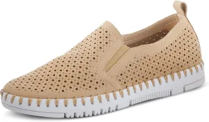 PATRIZIA Surfie Women's Slip-On Shoes – Perforated Microfiber with Leather Insole, Flexible Rubber Sole, and 1" Heel for All-Day Comfort