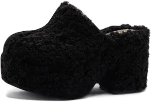 Pazzion Womens Comfy Thick Platform Closed Rounded Toe Mules Clogs Slip On Chunky High Heel Slipper Versatile Indoor Shopping Shoe Size 4-16 US