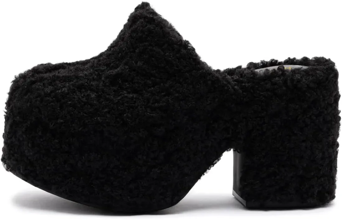 Pazzion Womens Comfy Thick Platform Closed Rounded Toe Mules Clogs Slip On Chunky High Heel Slipper Versatile Indoor Shopping Shoe Size 4-16 US