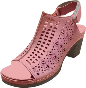 Peep Toe Booties for Women Cutout Ankle Strap High Heel Chunky Block Sandals Breathable Fashion Open Toe Heeled Sandals Casual Hollow Out Adjustable Strap Slingback Dressy Platform Wedge Sandal