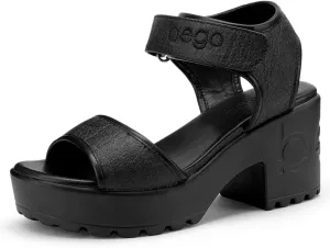 Pineapple Leather Vegan Women's Platform Sandals Wedge Ankle Strap Open Toe Sandals