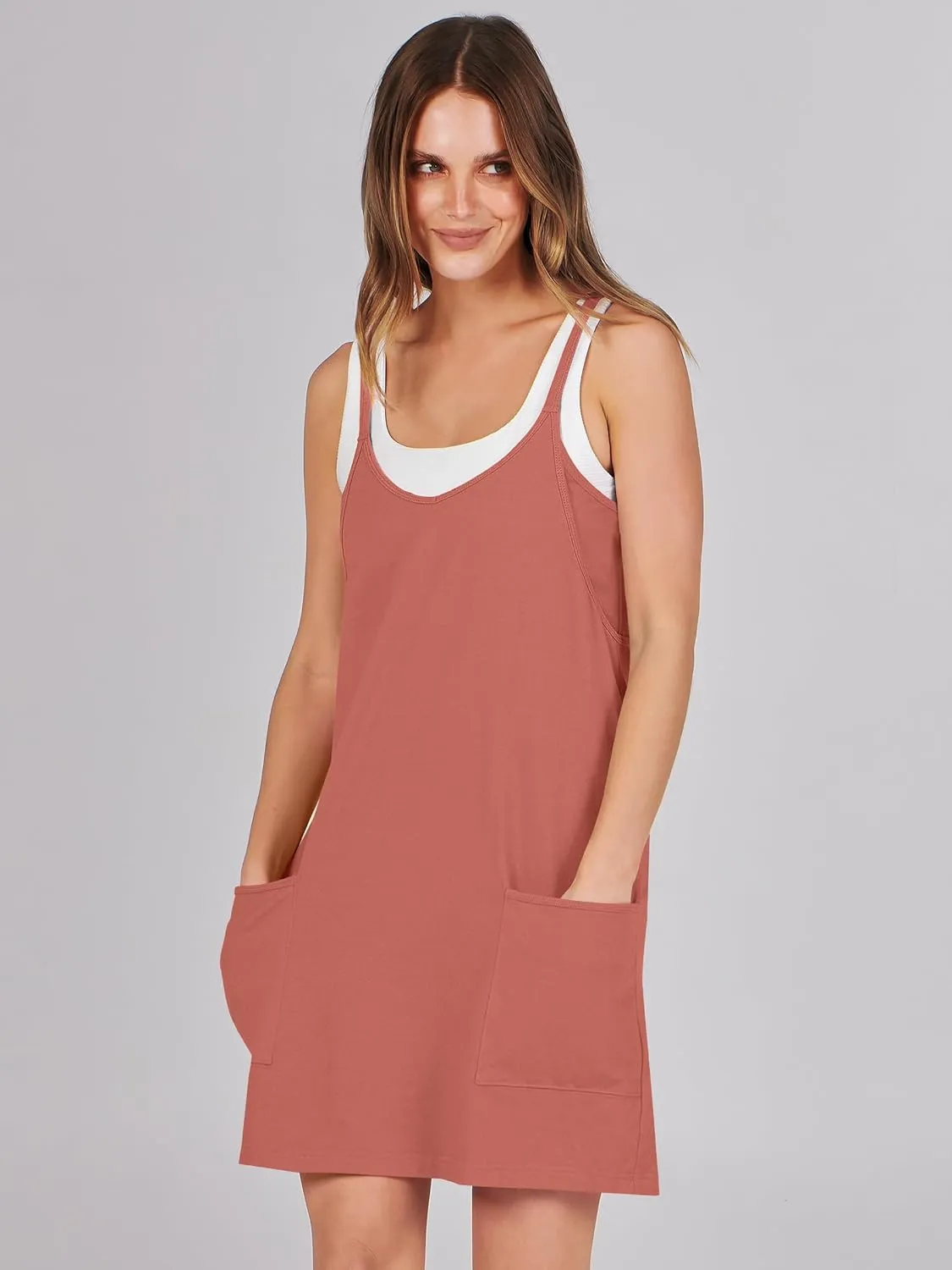 Prinbara Women Athletic Tennis Dress Summer Workout Sports Mini Romper Dress Built in Shapewear Shorts Sundress 2025 Outfits