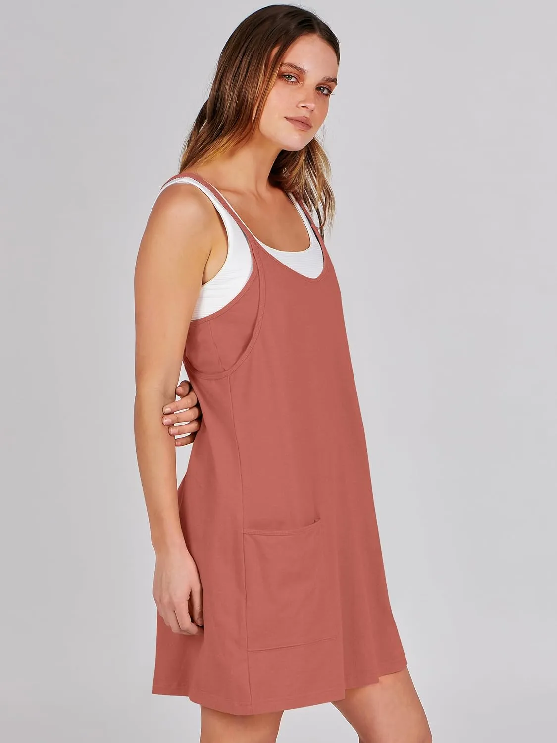 Prinbara Women Athletic Tennis Dress Summer Workout Sports Mini Romper Dress Built in Shapewear Shorts Sundress 2025 Outfits