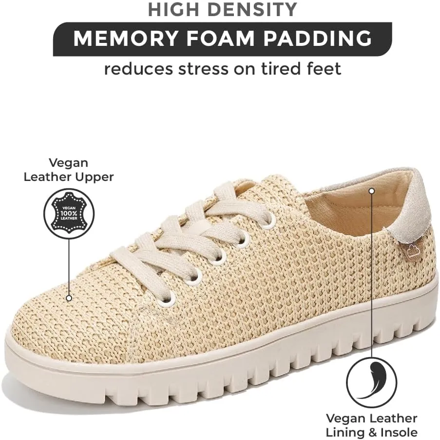 Project Cloud Fashion Shoes for Women - Comfortable Womens Shoes with Memory Foam - Non Slip Spring Womens Footwear Flexible Sole - Fashion Sneakers for Women 2025