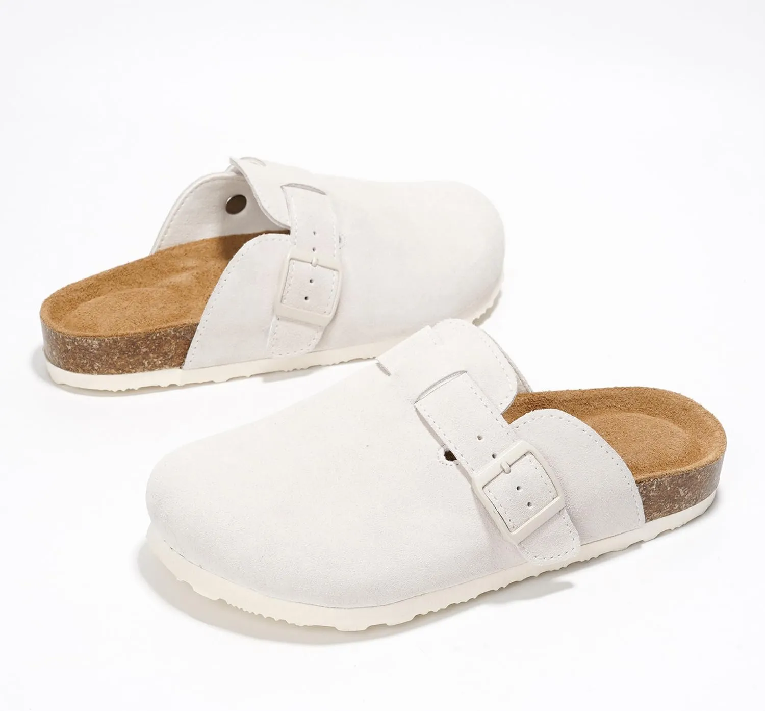 Project Cloud Genuine Leather Footbed Clogs for Women - Memory Foam Arch Support Slippers for Women - Trendy Slip-ons Women's Mules & Clogs Sandals (Benton)