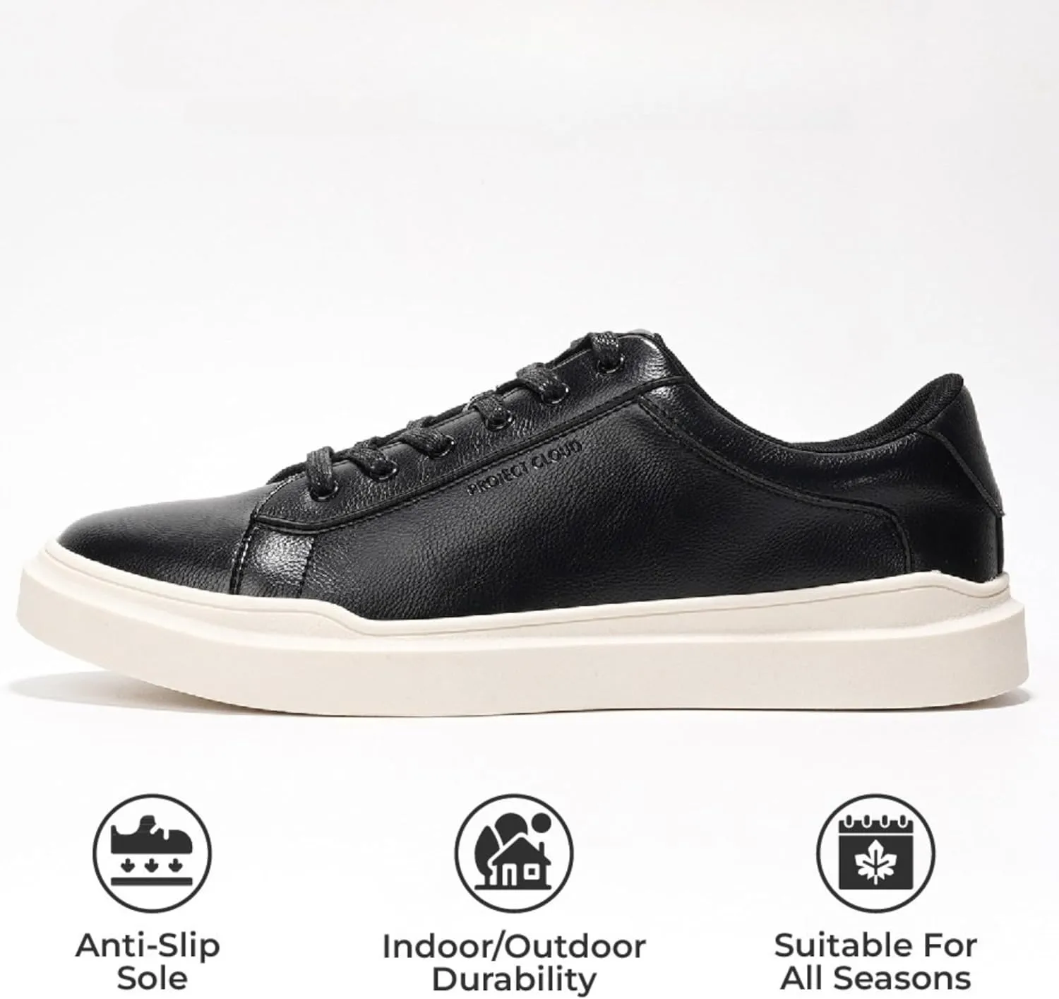 Project Cloud Mens Sneakers – Memory Foam Fashion Mens Shoes – Lightweight and Non Slip Laced-Up Casual Men Sneakers - Perfect Men Casual Shoes for All-Day Wear (Tilton)