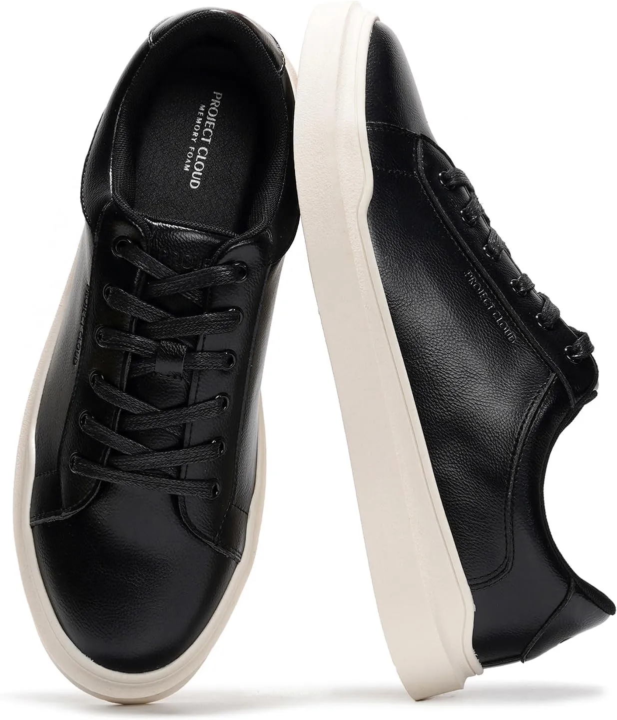 Project Cloud Mens Sneakers – Memory Foam Fashion Mens Shoes – Lightweight and Non Slip Laced-Up Casual Men Sneakers - Perfect Men Casual Shoes for All-Day Wear (Tilton)