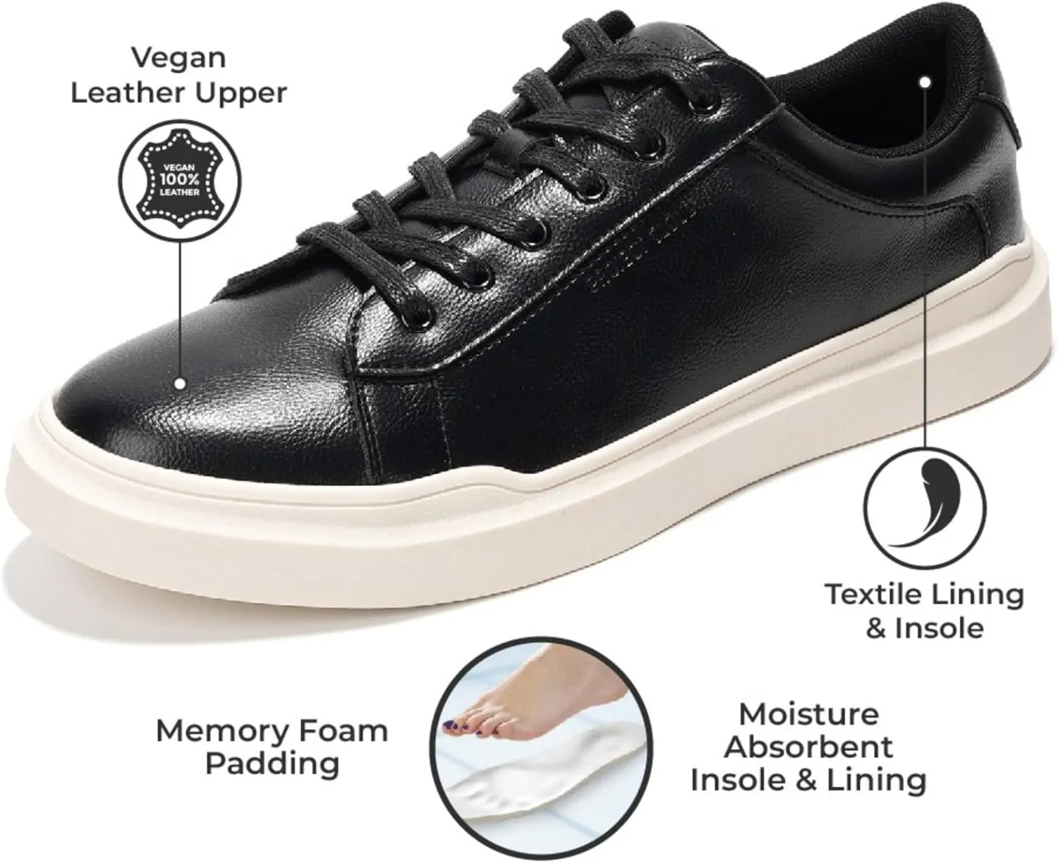 Project Cloud Mens Sneakers – Memory Foam Fashion Mens Shoes – Lightweight and Non Slip Laced-Up Casual Men Sneakers - Perfect Men Casual Shoes for All-Day Wear (Tilton)