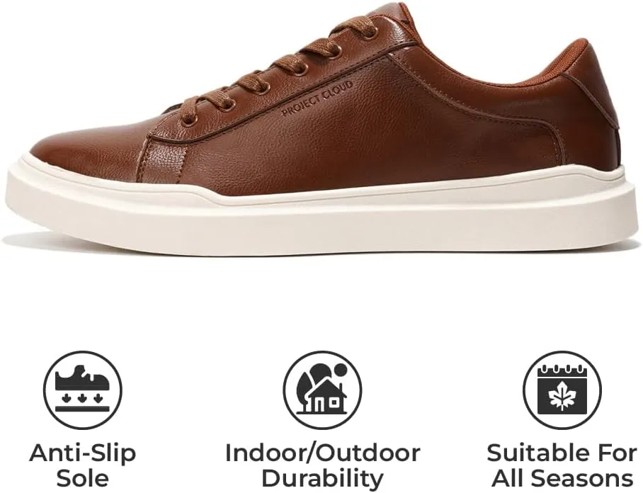 Project Cloud Mens Sneakers – Memory Foam Men's Fashion Sneakers – Lightweight and Non Slip Laced-Up Casual Shoes for Men - Perfect Men Casual Shoes for All-Day Wear (Tilton)