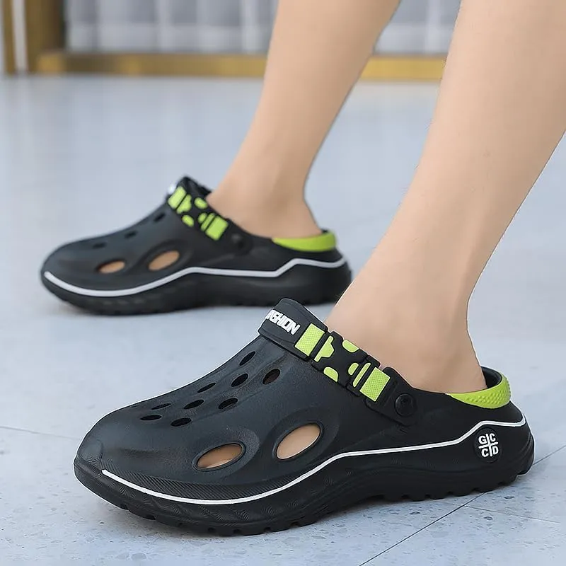 Qiucdzi Men’s Women’s Clogs Unisex Garden Shoes Mules with Arch Support Comfort Slip-on Outdoor Sandals Slippers for Work Beach Casual
