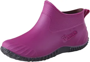 Rainboots Boots Women Wide Width Womens Rain Boots Mid Calf Non Slip Garden Shoes Ladies Comfortable Ankle Shoes
