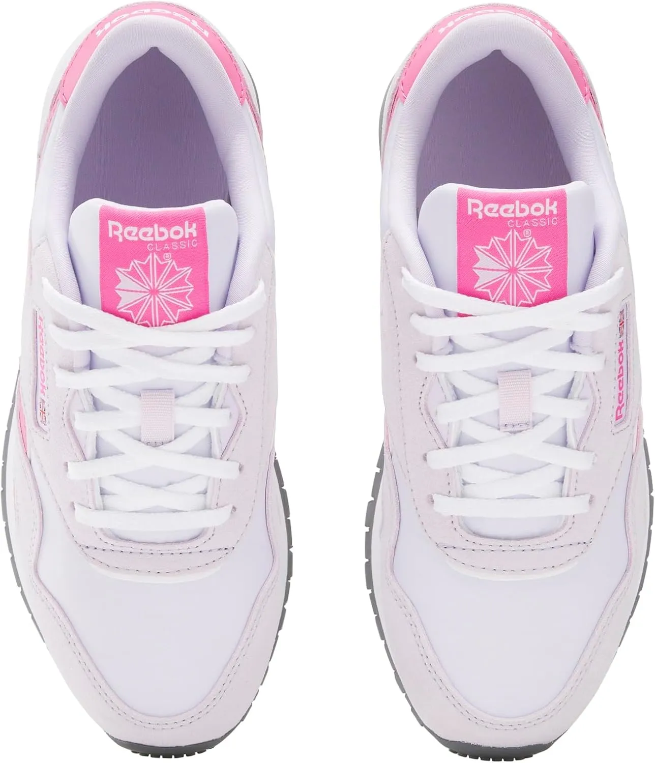 Reebok Unisex-Child Kid's Classic Leather Step N' Flash 2.0 Sneaker