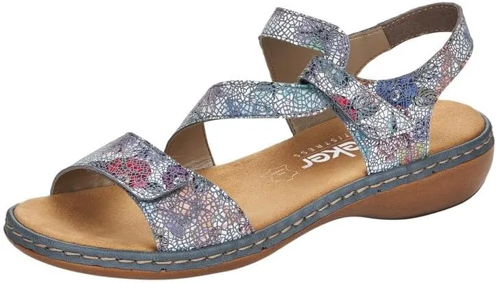 Rieker 659C7 Regina Women's Sandals - Leather, Adjustable Fit, Lightweight Anti-Stress Comfort with Arch Support and Durable Sole for All-Day Walking
