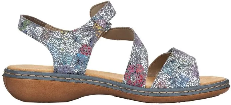 Rieker 659C7 Regina Women's Sandals - Leather, Adjustable Fit, Lightweight Anti-Stress Comfort with Arch Support and Durable Sole for All-Day Walking
