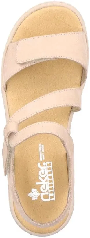 Rieker 659C7 Regina Women's Sandals - Leather, Adjustable Fit, Lightweight Anti-Stress Comfort with Arch Support and Durable Sole for All-Day Walking